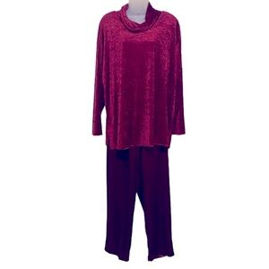 Vintage Ruth Norman Saks Fifth Avenue Velour Lounge Set Size XL